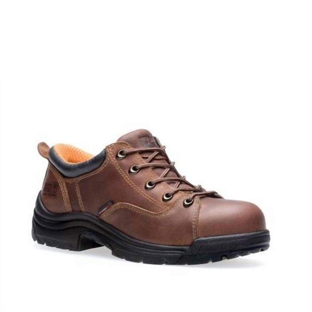 NEW TIMBERLAND women's alloy safety toe boot in brown